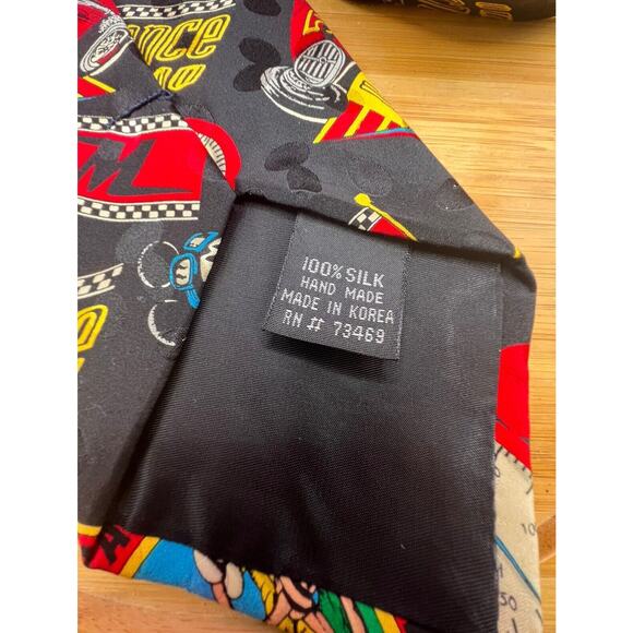 Mickey Inc. Endurance Racing Mens Silk Tie Disney Mickey Mouse Driving Car - Picture 4 of 5